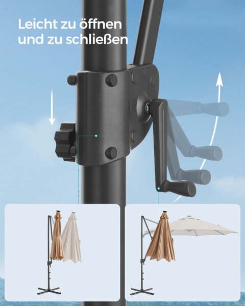 Zahradní slunečník s LED osvětlením GPU047K11