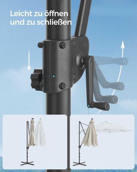 Zahradní slunečník s LED osvětlením GPU047Y11