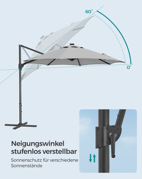 Zahradní slunečník s LED osvětlením GPU047G11