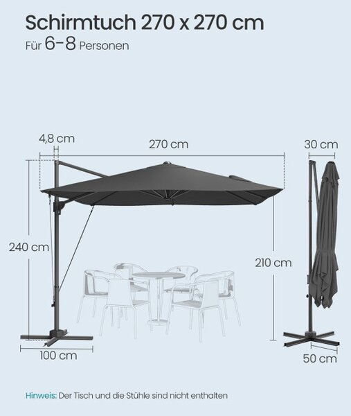Zahradní slunečník GPU057G02
