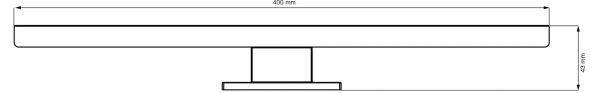LED Koupelnové osvětlení zrcadla SAMOS LED/8W/230V 4000K 40 cm IP44 černá