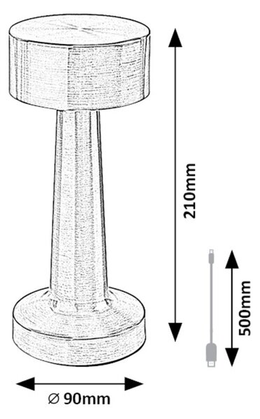 Rabalux SENAN LED stolní lampa 74208