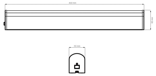 LED Koupelnové osvětlení zrcadla ALEX LED/8W/230V 4000K 41 cm IP44 černá
