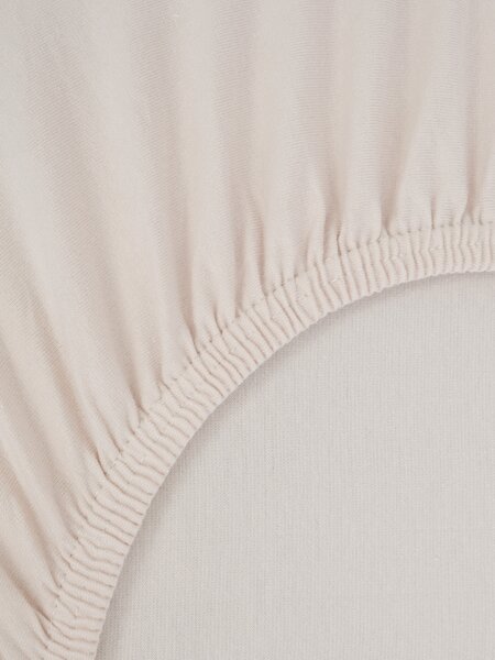 MK Lůžkoviny Jersey prostěradlo do postýlky s elastanem 70 × 140 cm – bílá káva