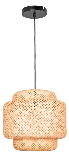 Lustr na lanku BERTA 1xE27/20W/230V pr. 50 cm bambus