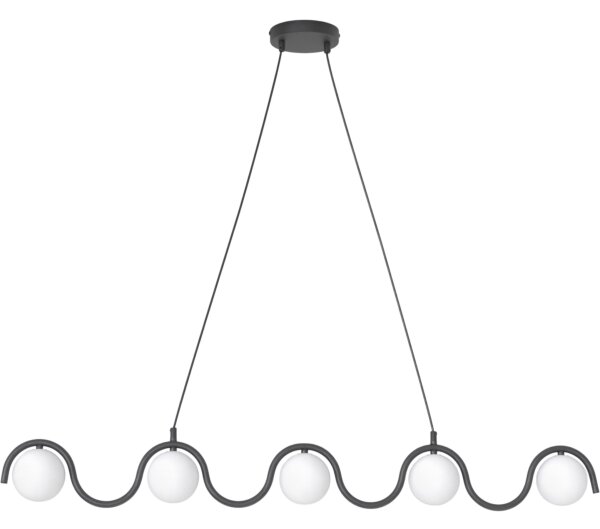Lustr na lanku SINUS 5xG9/8W/230V černá
