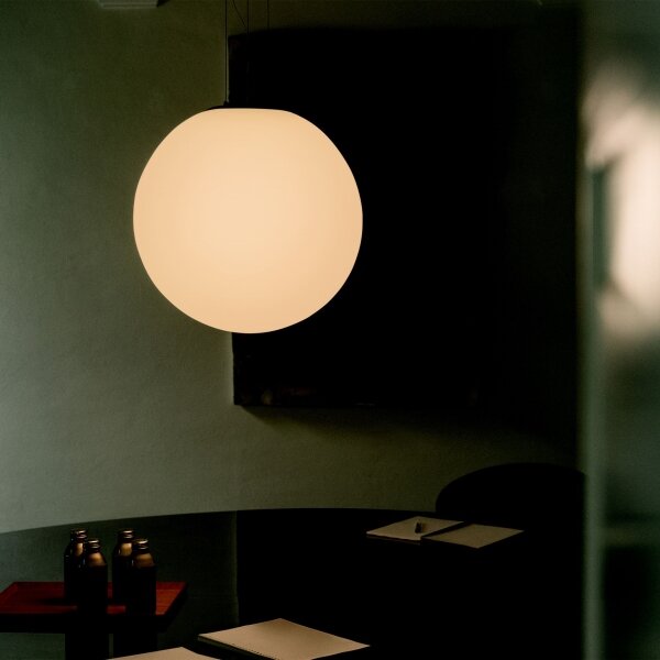 Ideal Lux - Lustr na lanku MAPA 1xE27/42W/230V pr. 40 cm bílá
