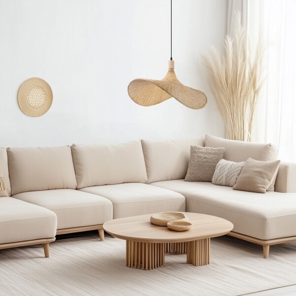 Immax 08289L - Lustr na lanku SOMBRERO 1xE27/40W/230V pr. 70 cm ratan