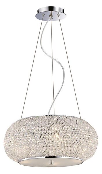 Ideal Lux - Křišťálový lustr PASHA 10xE14/40W/230V pr. 55 cm chrom