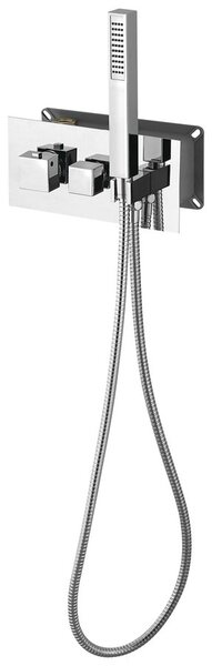 Sapho Sapho, LATUS podomítková sprchová termostatická baterie včetně ruční sprchy, 2 výstupy, chrom, 1102-45