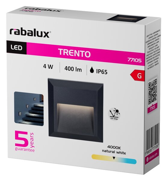 Rabalux TRENTO LED venkovní nástěnné svítidlo 77105