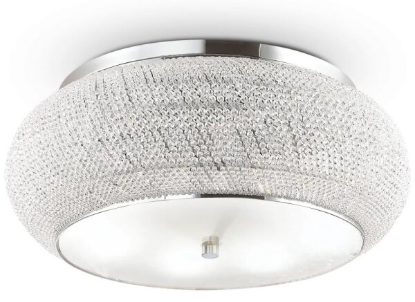 Ideal Lux - Křišťálové stropní svítidlo PASHA 14xE14/40W/230V pr. 65 chrom