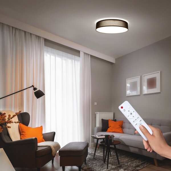 Solight WO8014 - LED Stm. strop. svítidlo PENLEY LED/48W/230V+DO pr.40 cm černá