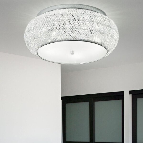 Ideal Lux - Křišťálové stropní svítidlo PASHA 14xE14/40W/230V pr. 65 chrom