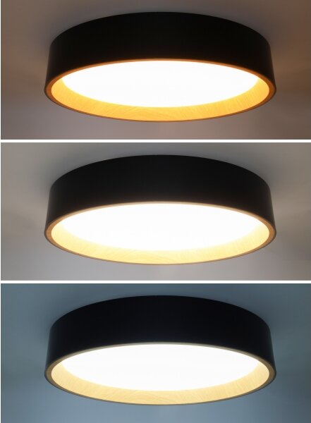 Solight WO8016 - LED Stm. strop. svítidlo LARIOS LED/48W/230V+DO pr.39 cm černá