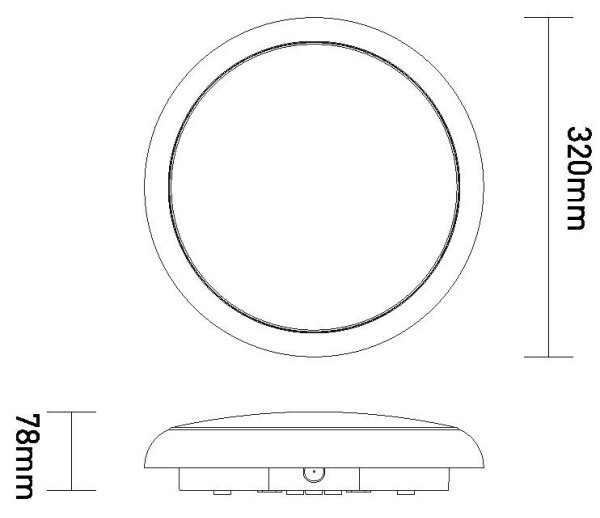 LED Venkovní stropní svítidlo STROPY LED/12/15/18/22W/230V IP65 černá