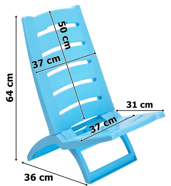 Plážové lehátko TIRRENO modré