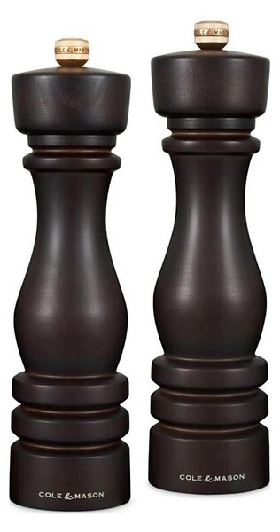 Cole&Mason - Sada mlýnků na sůl a pepř LONDON 2 ks 22 cm buk/hnědá