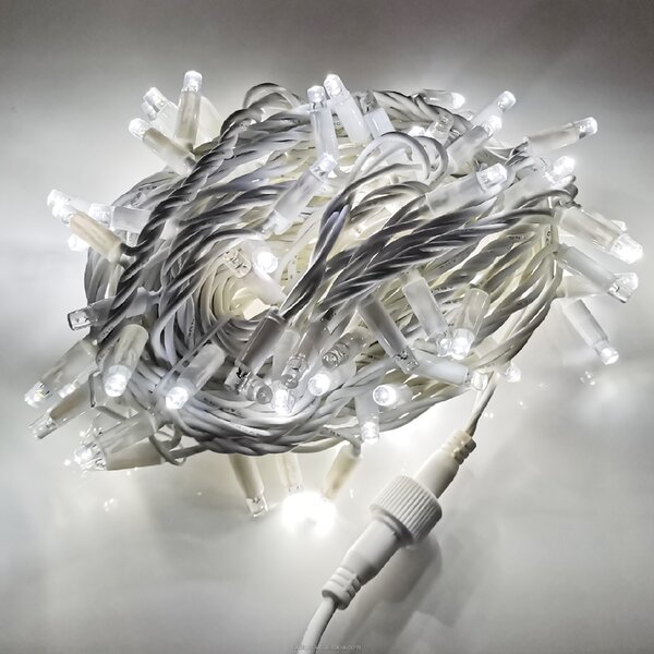 Vánoční světýlka LED záclona FLASH studená bílá 300 LED