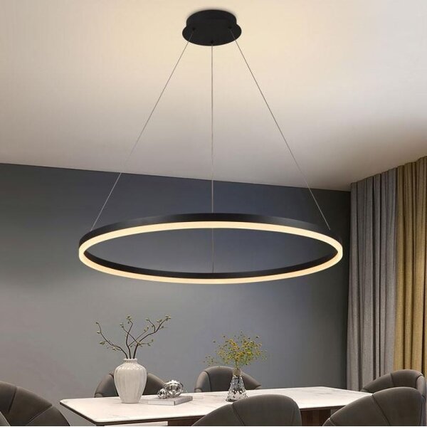 Brilagi - LED Stmívatelný lustr na lanku CIRCLE LED/55W/230V 3000-6500K černá+DO