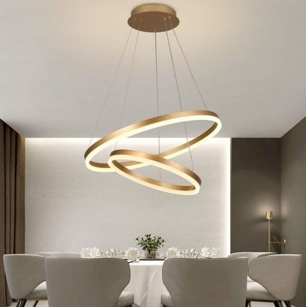 Brilagi - LED Stmívatelný lustr na lanku CIRCLE LED/70W/230V 3000-6500K zlatá+DO