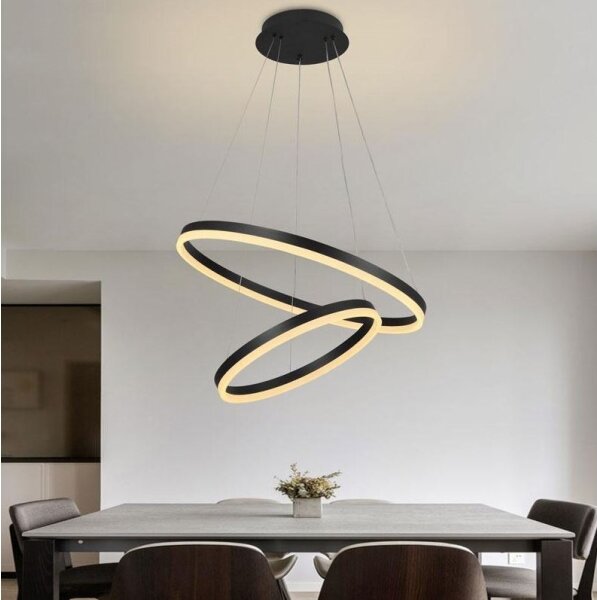 Brilagi - LED Stmívatelný lustr na lanku CIRCLE LED/70W/230V 3000-6500K černá+DO