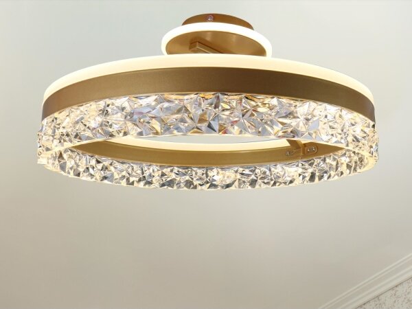 Brilagi - LED Stmívatelný přisazený lustr LED/86W/230V 3000-6500K zlatá + DO