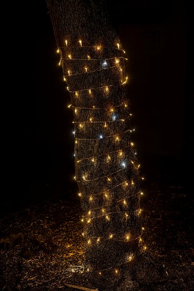 Vánoční světýlka venkovní FLASH teplá bílá 100 LED