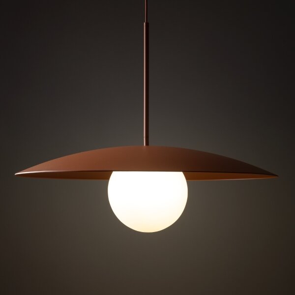 Lustr na lanku SLATE 1xE27/15W/230V pr. 65 cm cihlová
