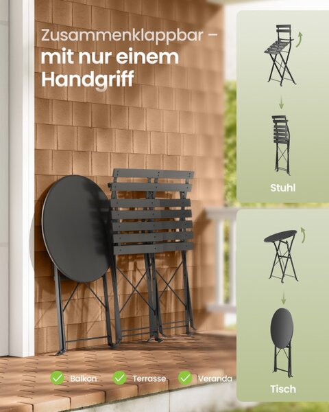 Sada zahradního nábytku GGF036BZ01 černá