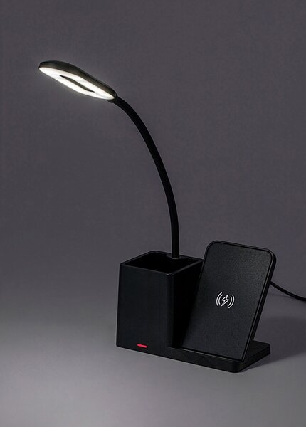 Rabalux CERIE LED Stmívatelná stolní lampa s nabíjením QI LED/4W/5V 3000/4000/6500K černá