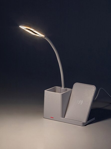 Rabalux CERIE LED Stmívatelná stolní lampa s nabíjením QI LED/4W/5V 3000/4000/6500K bílá