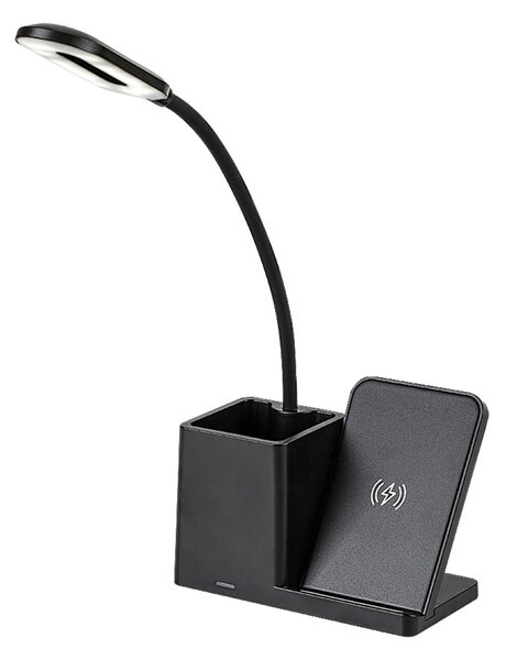 Rabalux CERIE LED Stmívatelná stolní lampa s nabíjením QI LED/4W/5V 3000/4000/6500K černá