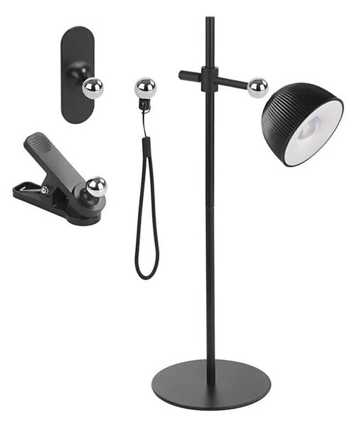 LED Stmívatelná nabíjecí stolní lampa magnetická 4v1 LED/4,2W/3,7V 4000K černá