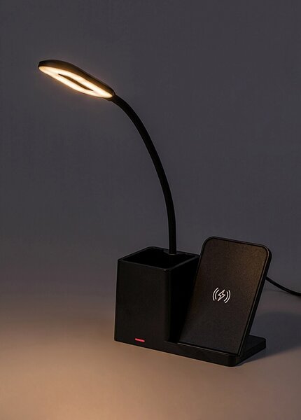 Rabalux CERIE LED Stmívatelná stolní lampa s nabíjením QI LED/4W/5V 3000/4000/6500K černá