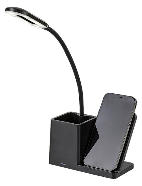 Rabalux CERIE LED Stmívatelná stolní lampa s nabíjením QI LED/4W/5V 3000/4000/6500K černá