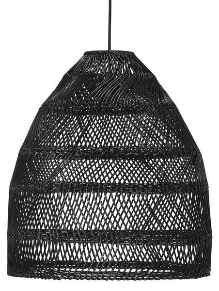 PR Home Maja závěsné světlo ratan černá, Ø 36,5 cm