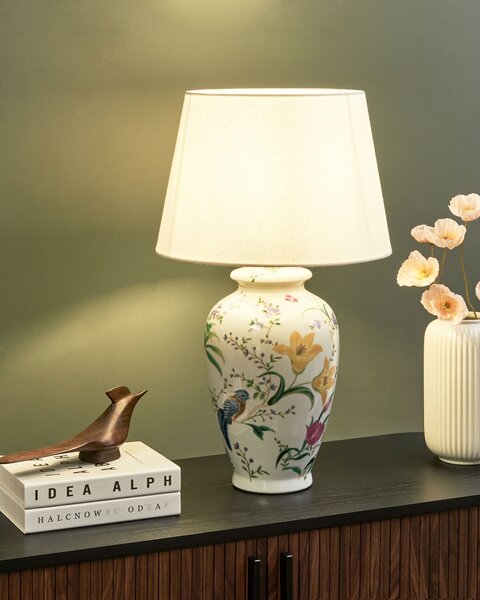 Stolní lampa ACROSSO Porcelán Bílá
