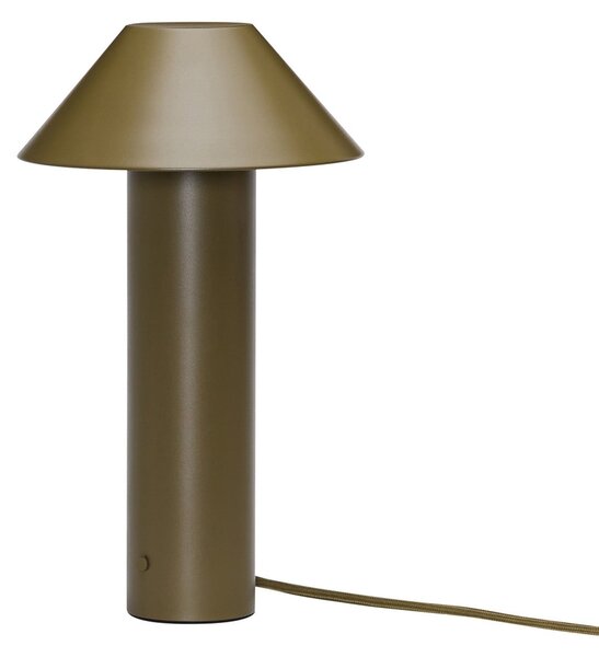 Stolní lampa Hübsch, Tower, stmívatelné, Zelená, Obývací pokoj, Kov, Moderní