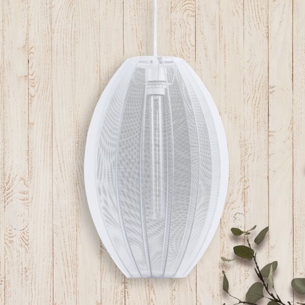 Lustr na lanku KAREI 1xE27/20W/230V pr. 30 cm bílá