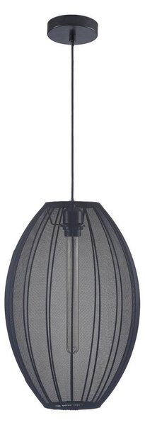 Lustr na lanku KAREI 1xE27/20W/230V pr. 30 cm černá