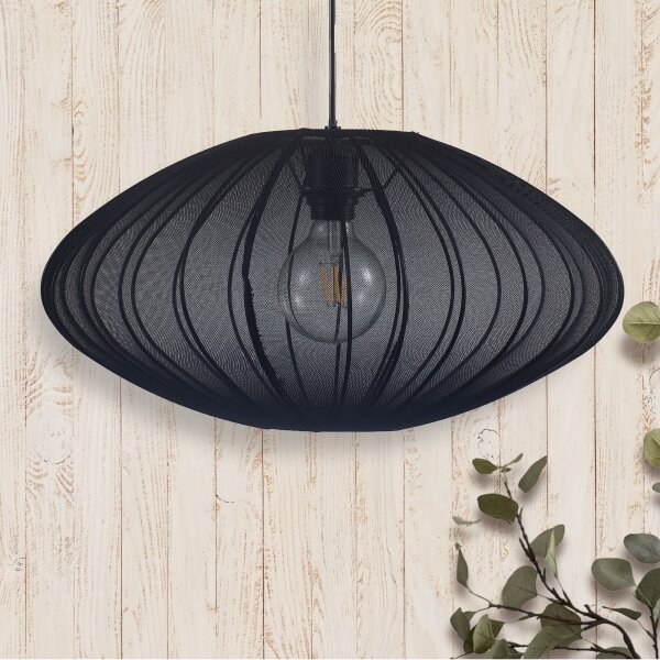 Lustr na lanku KINU 1xE27/20W/230V pr. 50 cm černá