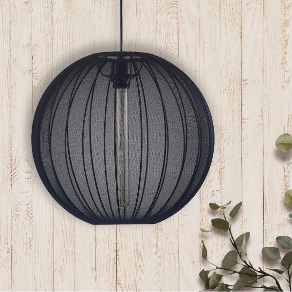 Lustr na lanku SENSAI 1xE27/20W/230V pr. 40 cm černá