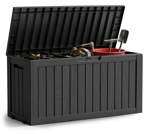 Zahradní úložný box černý 272 L