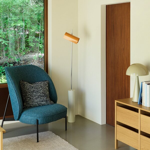 Stojací Lampa Hübsch, Reflector, stmívatelné, Oranžová, Obývací pokoj, Kov, Skandinávský