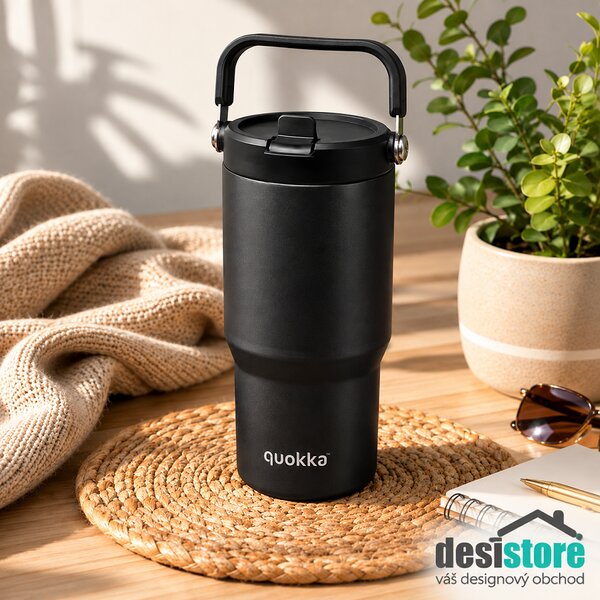 Termohrnek Core s poutkem, 860ml, Quokka, černý