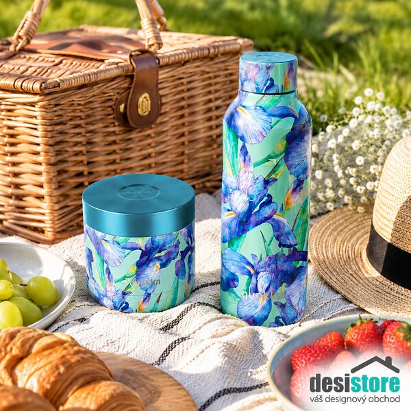 Termonádoba na jídlo Whim, 600ml, Quokka, blue irises