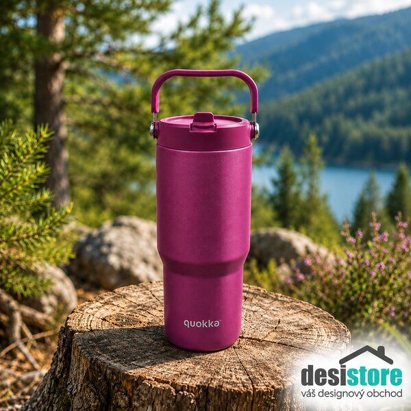 Termohrnek Core s poutkem, 860ml, Quokka, vínový