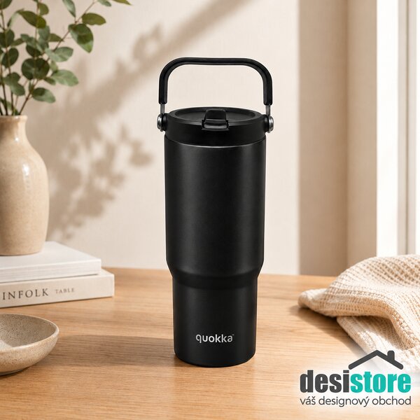 Termohrnek Core s poutkem, 860ml, Quokka, černý