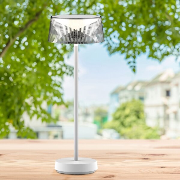 LED Stmívatelná stolní lampa CASABLANCA LED/3,4W/5V USB 3600 mAh IP44 bílá